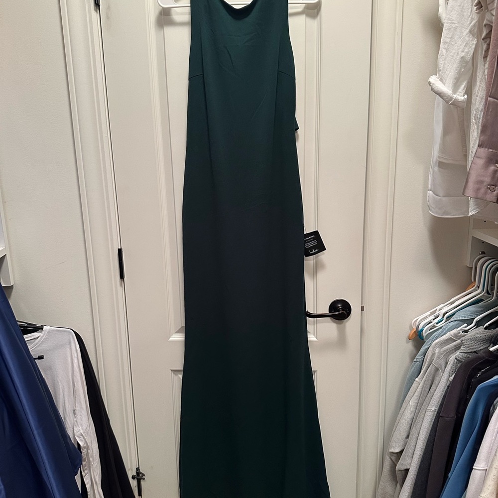 Lulu's Deep Green Formal Maxi Dress